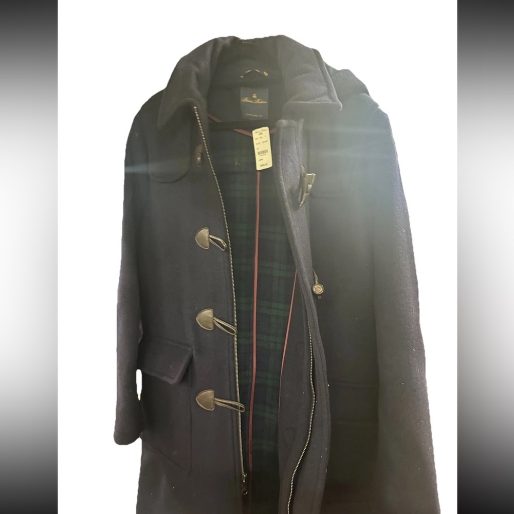 Brook’s Brothers Navy Blue Wool Toggle Zip Up $698 NWT